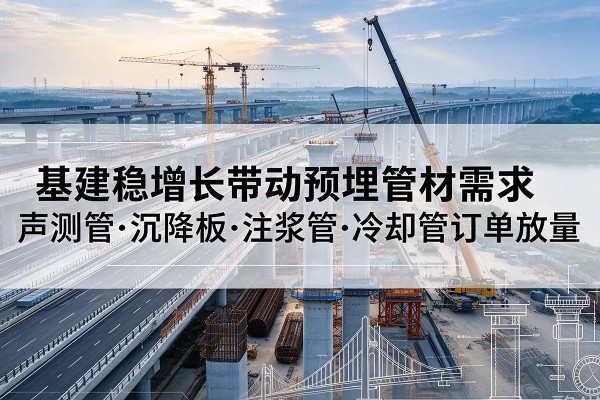 白银基建稳增长带动预埋监测管材需求，声测管、沉降板、注浆管订单持续放量